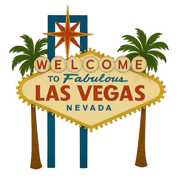 Representation of the "Welcome to Fabulous Las Vegas Nevada" sign